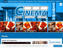 Tablet Screenshot of cinema-ahaus.de